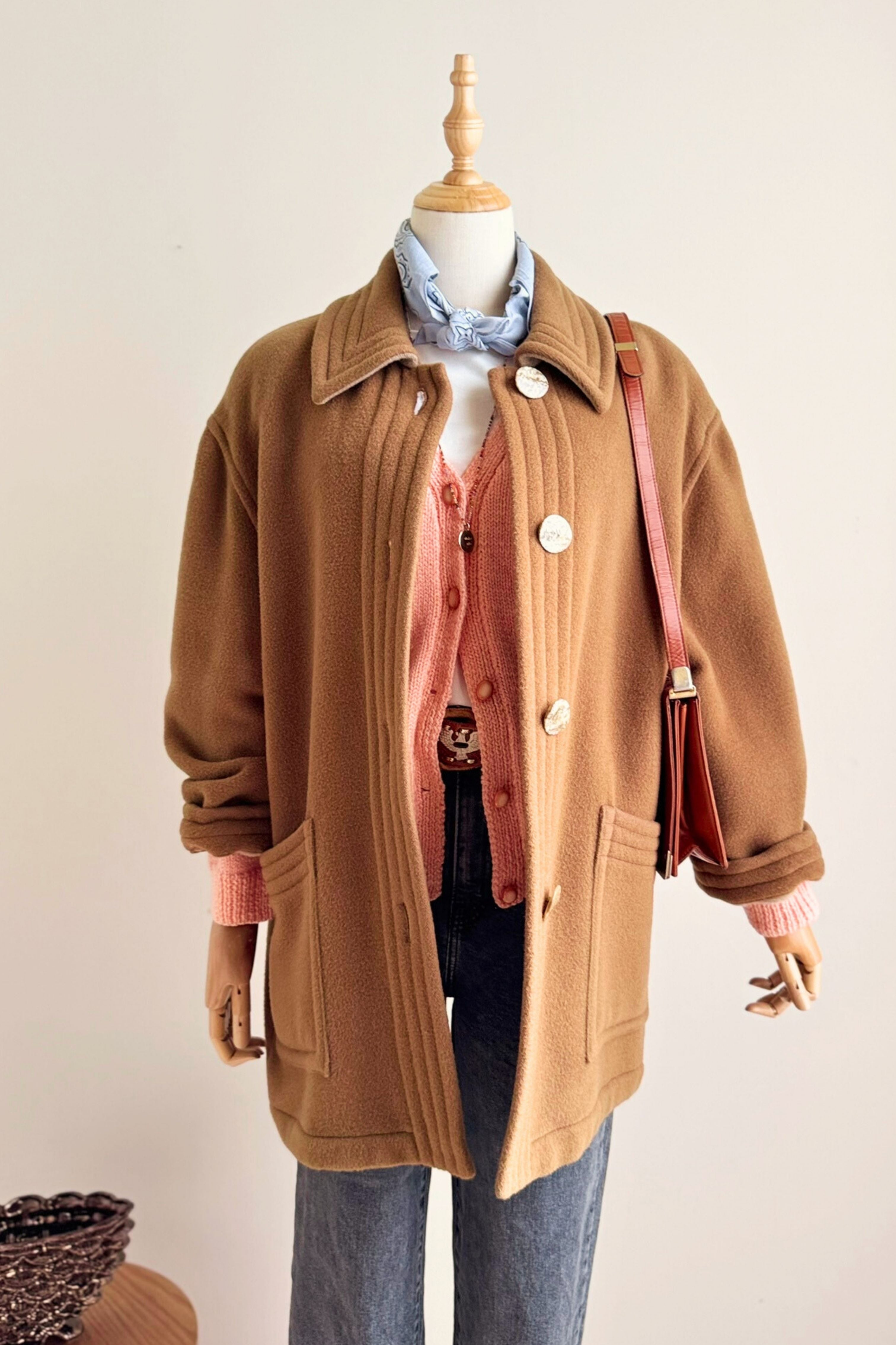 Light gray trench coat