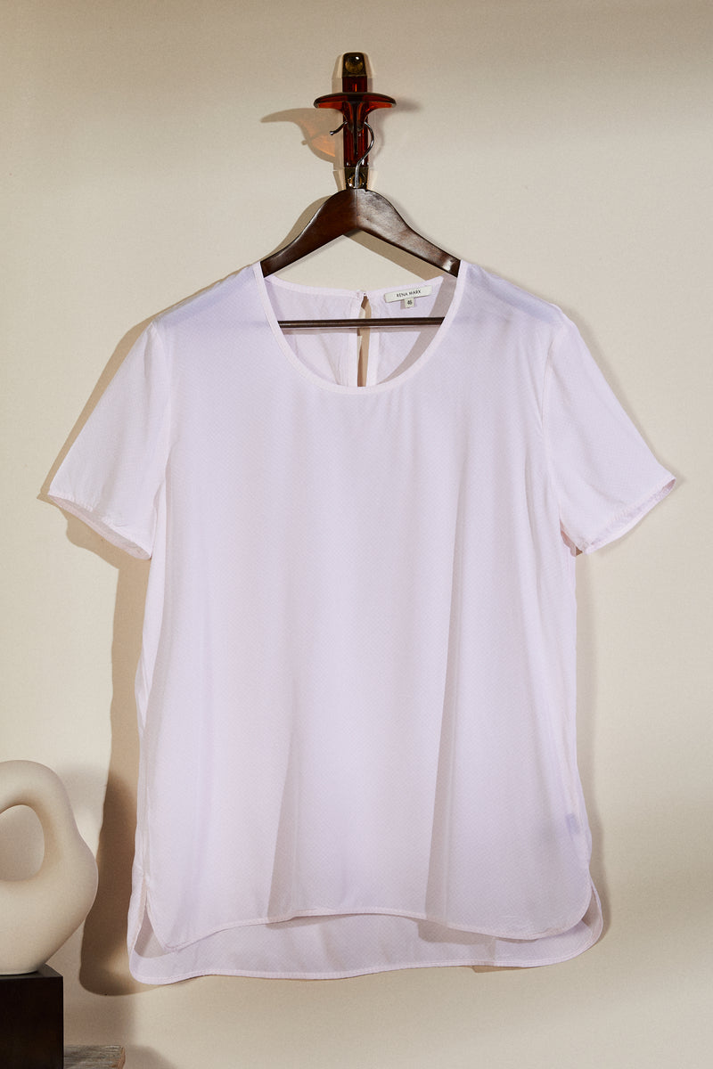 Pink silk blouse