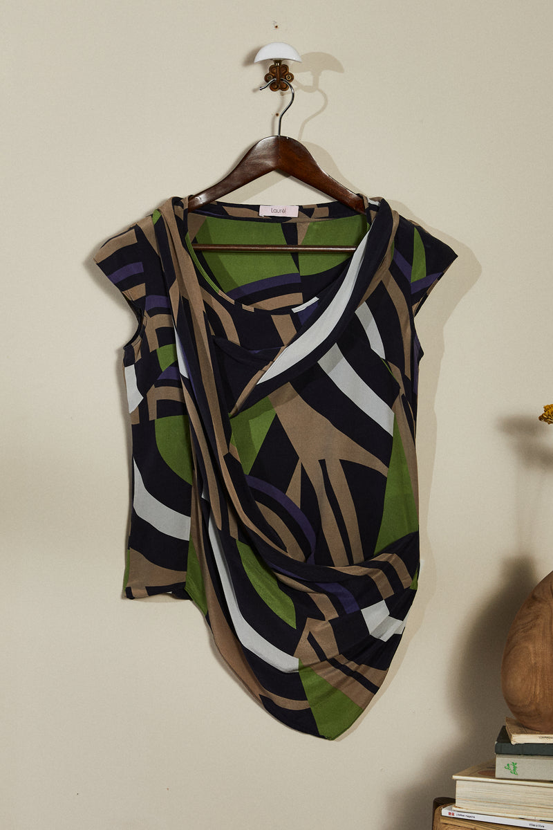 Striped silk blouse