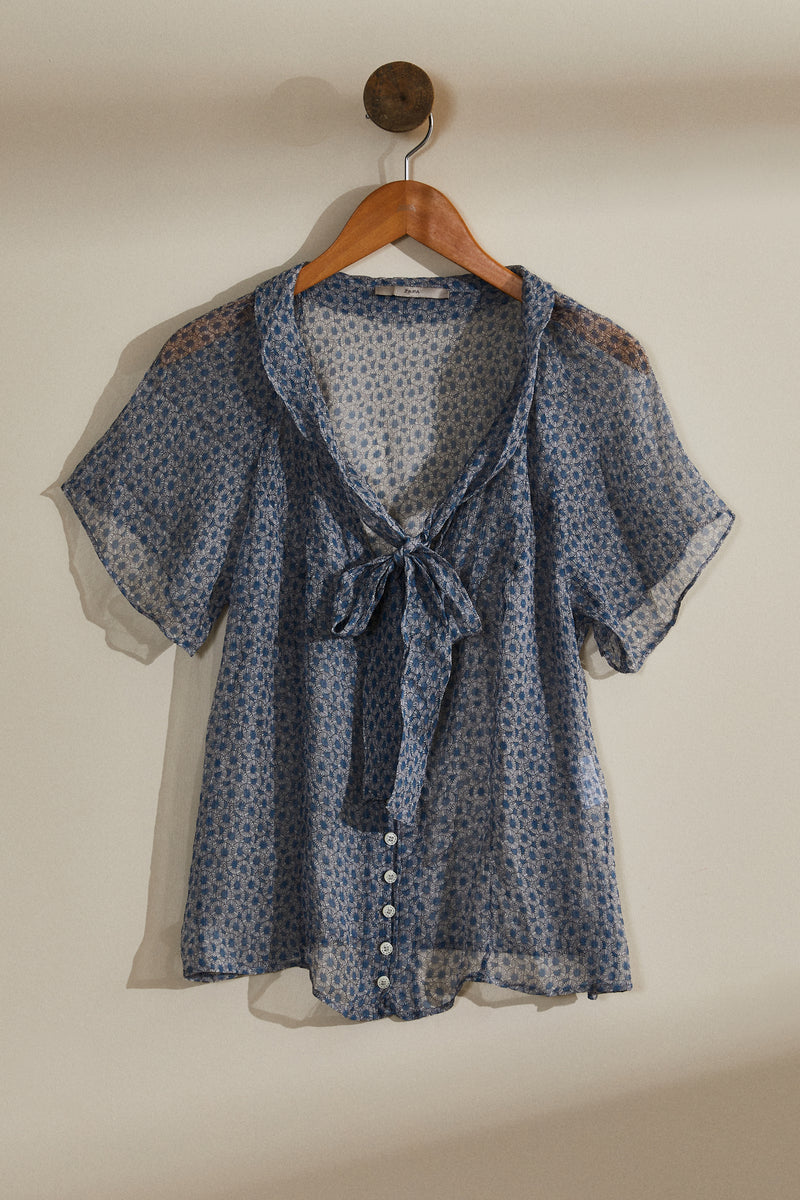 Silk floral blouse