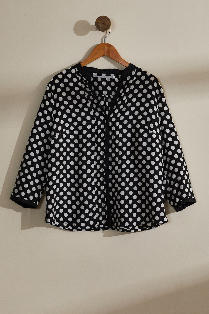 Silk polka dot blouse