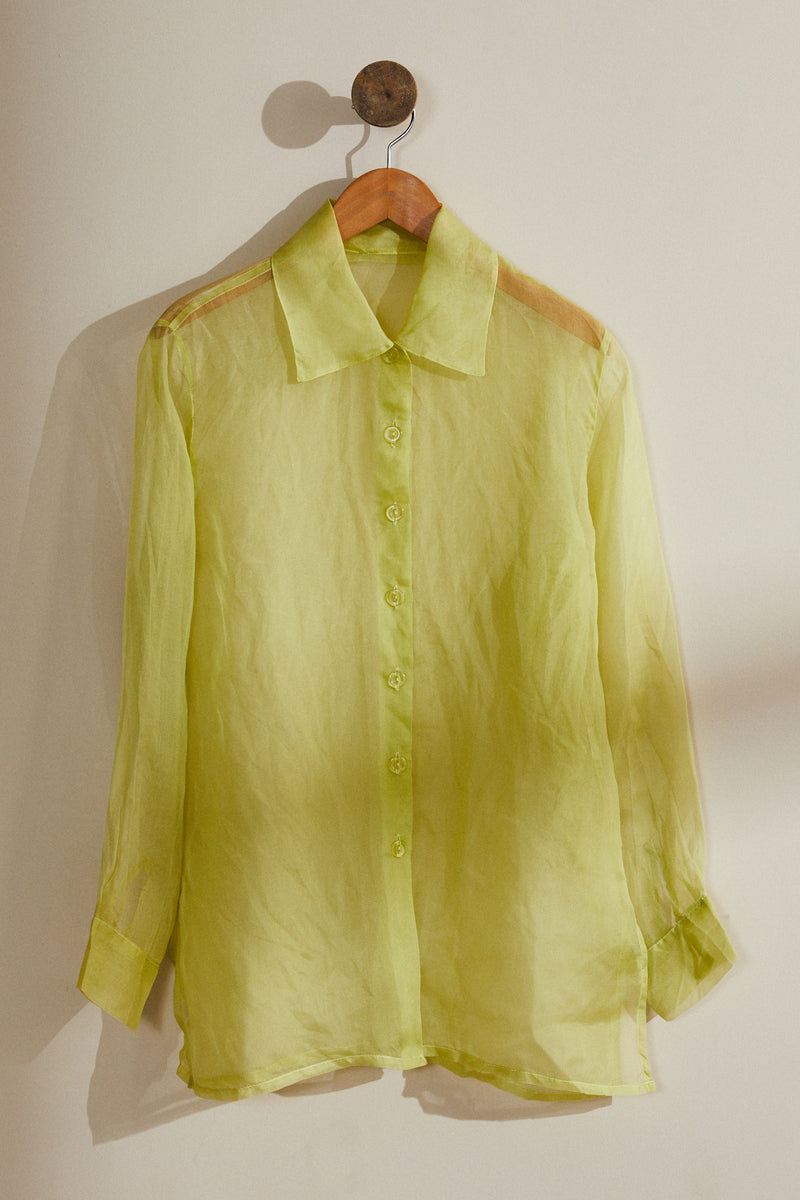 Yellow transparent blouse