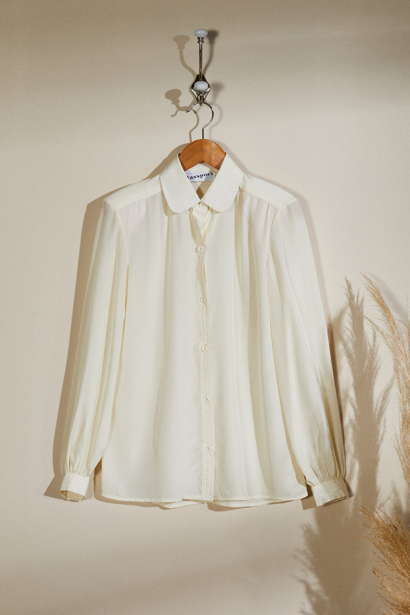 Ecru silk blouse