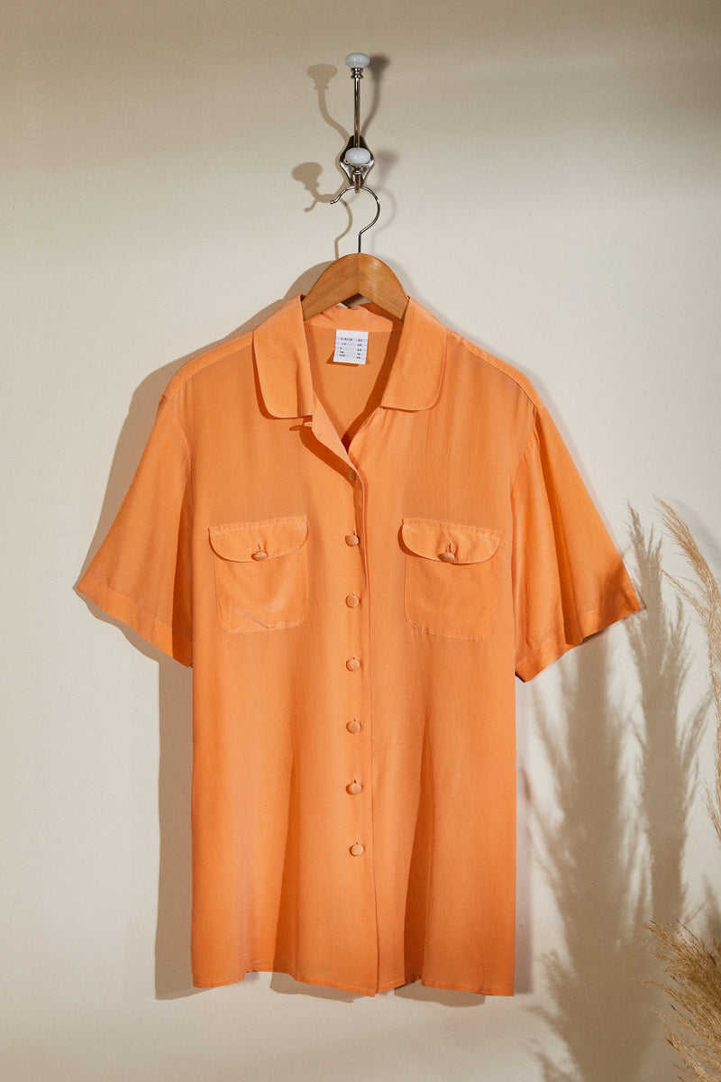 Apricot silk blouse