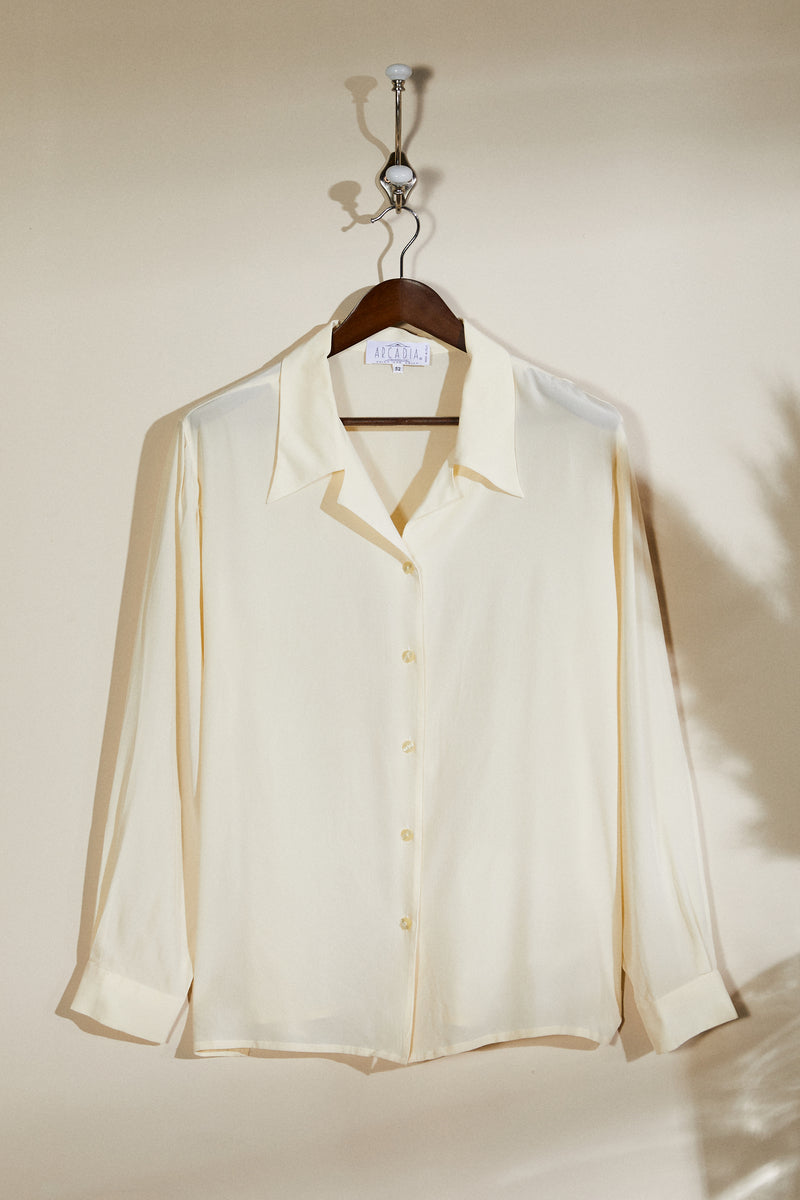 Ecru silk blouse