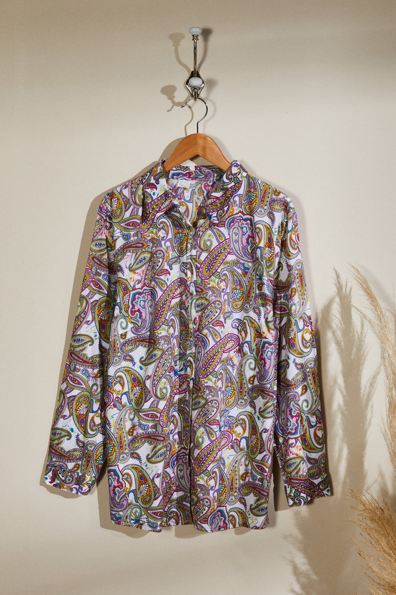 Printed cotton blouse