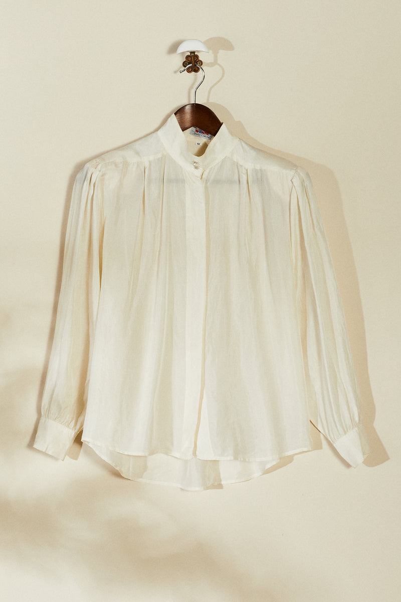 Ecru silk shirt