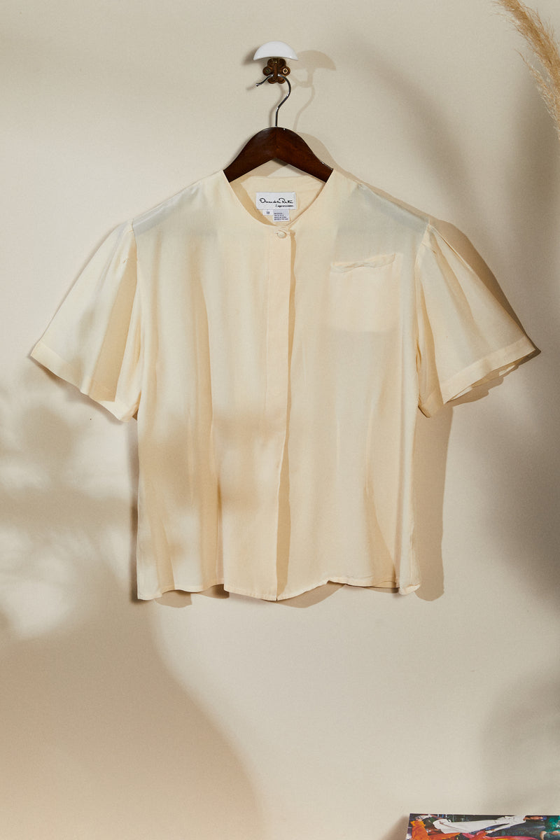 Ecru silk shirt