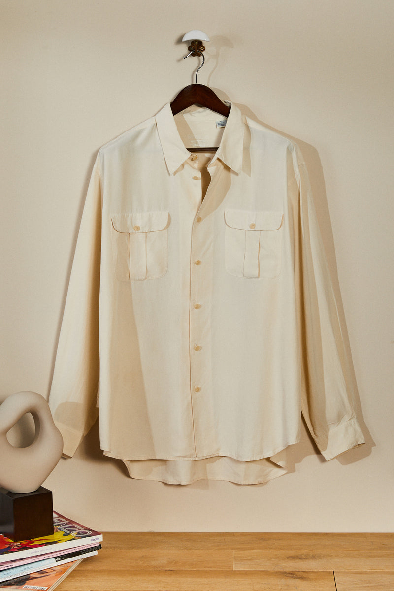 Ecru silk shirt