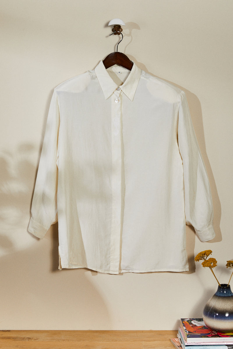 Ecru silk shirt