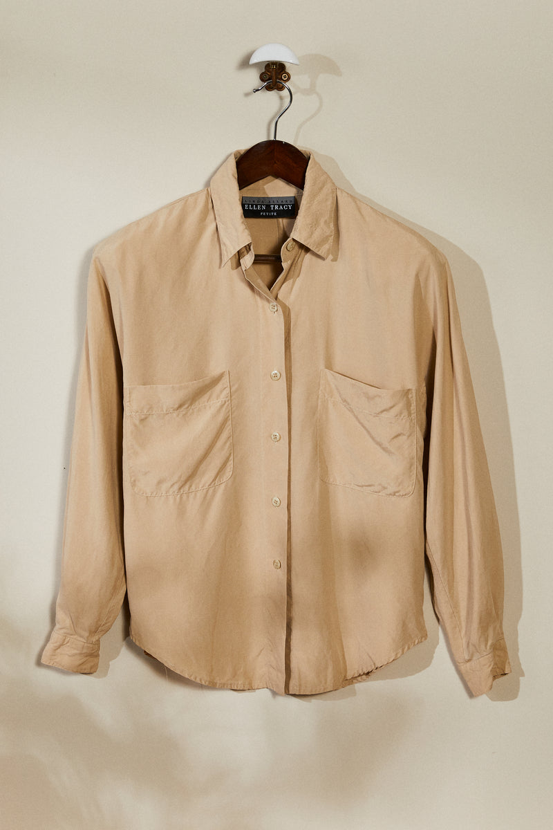 Beige silk shirt