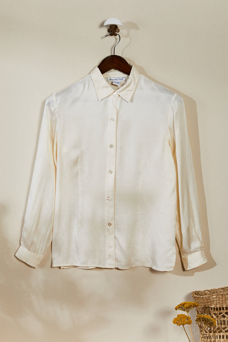 Ecru silk shirt