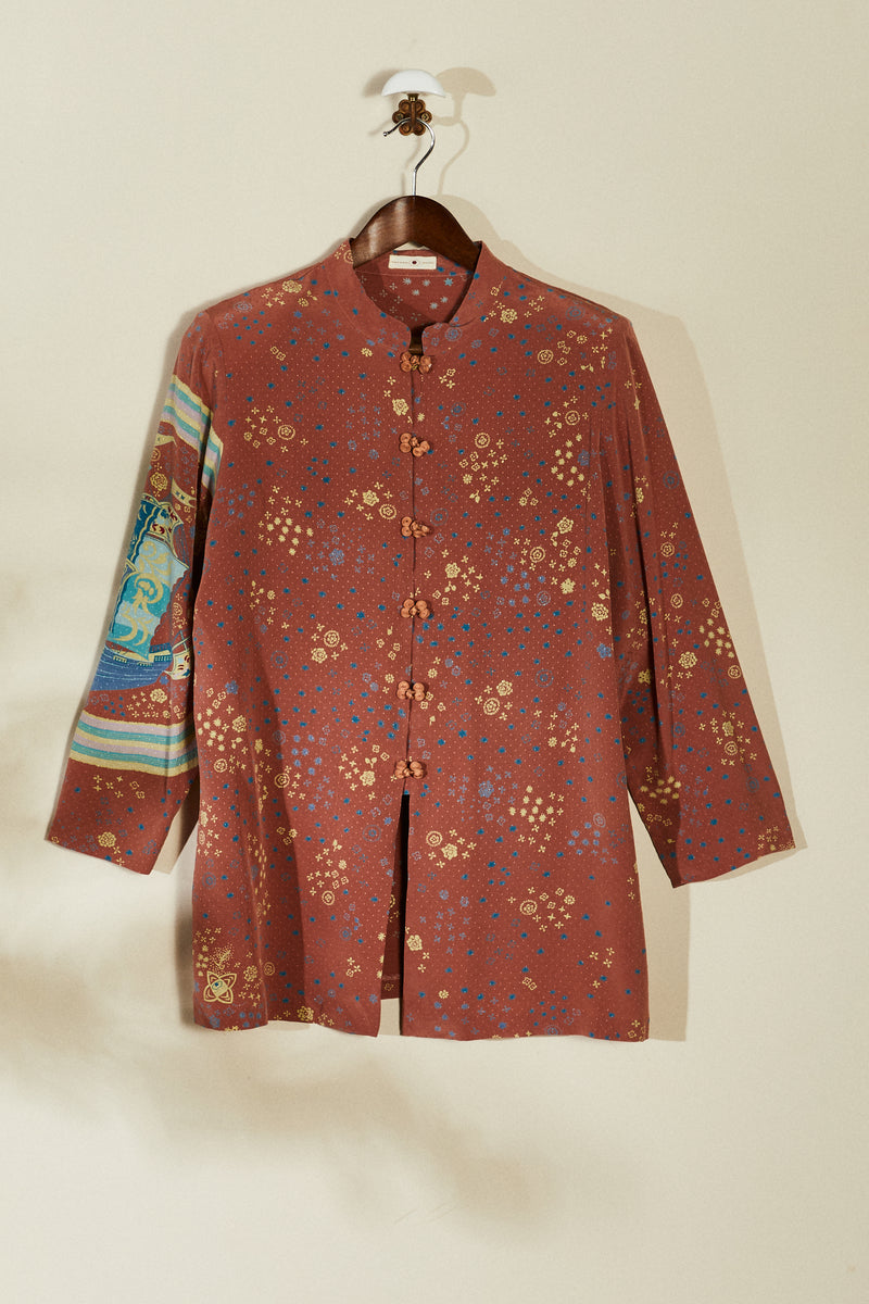 Pink Japanese silk shirt