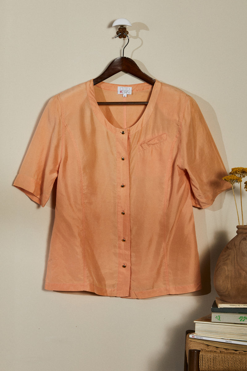 Apricot silk shirt