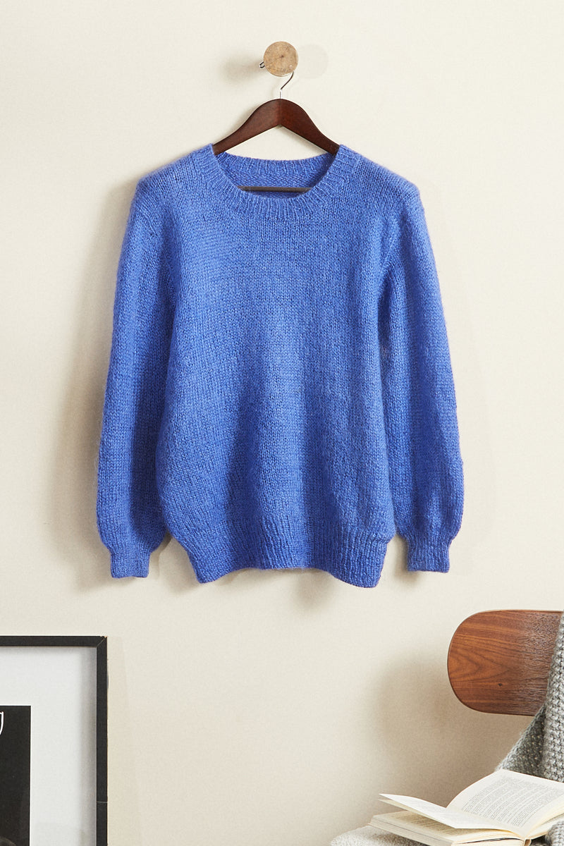Pull en laine bleu océan