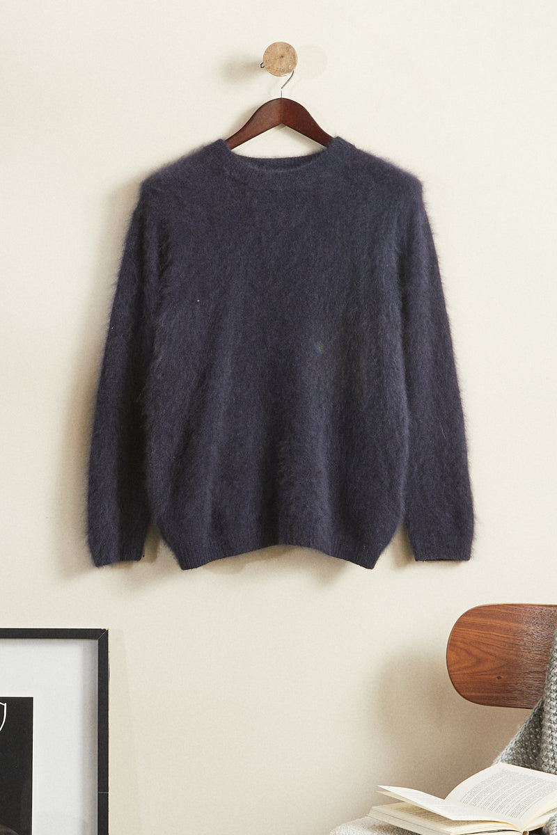 Gray glitter mohair sweater