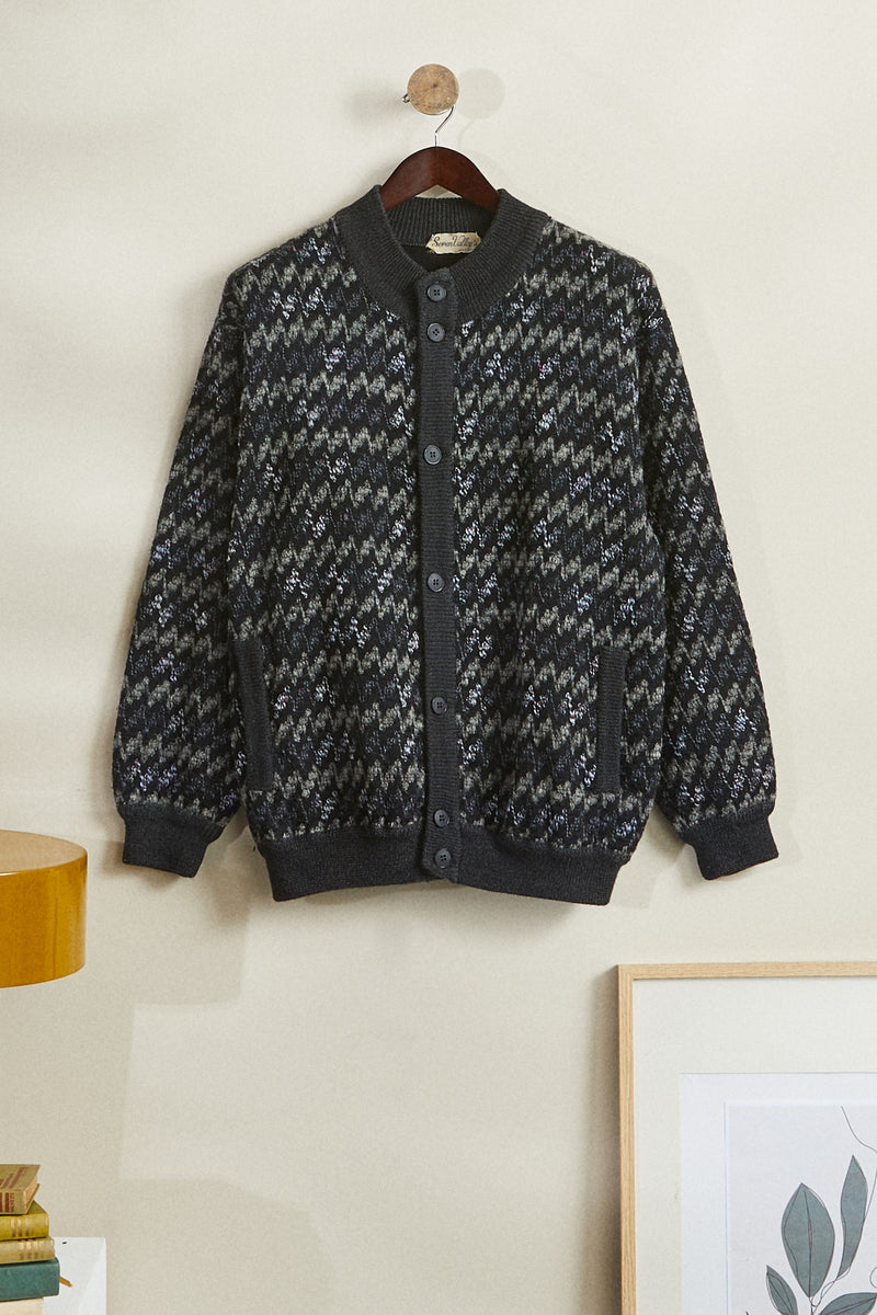 Gilet type bombers en laine gris