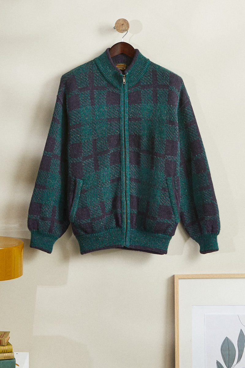 Gilet type bombers laine vert