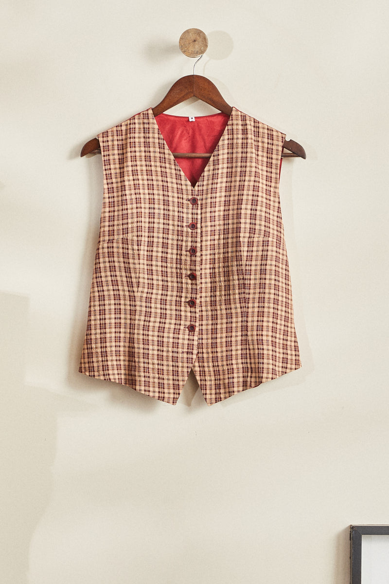 Beige checked jacket