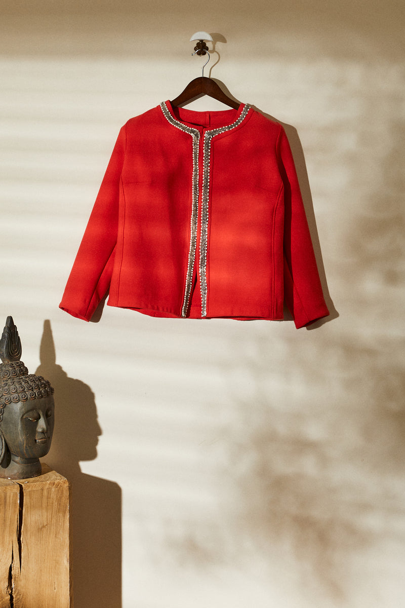 Short red jacket