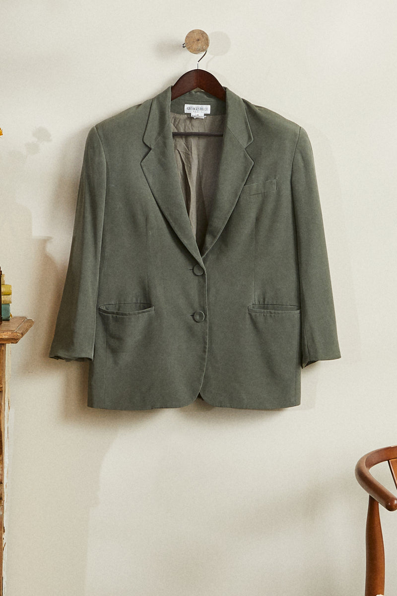 Printed silk jacket