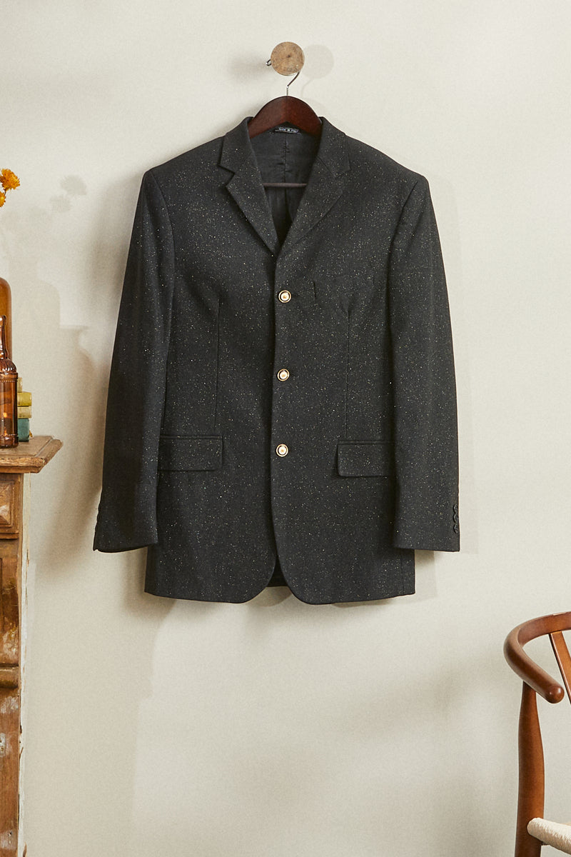 Veste de tailleur à paillettes noire