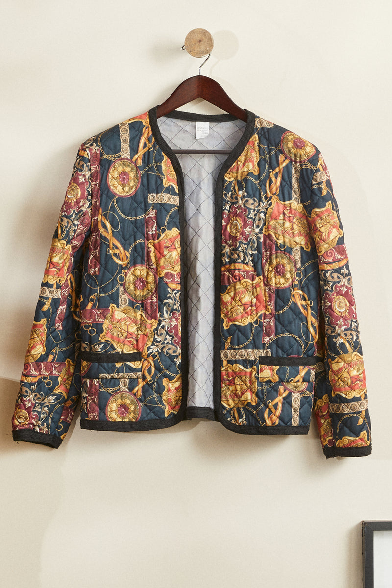Quilted jacket with antique patterns