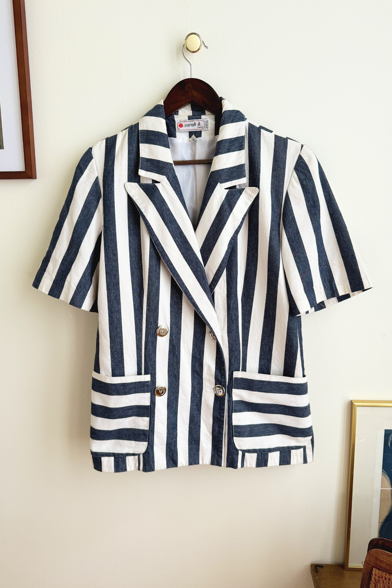 Blue striped jacket