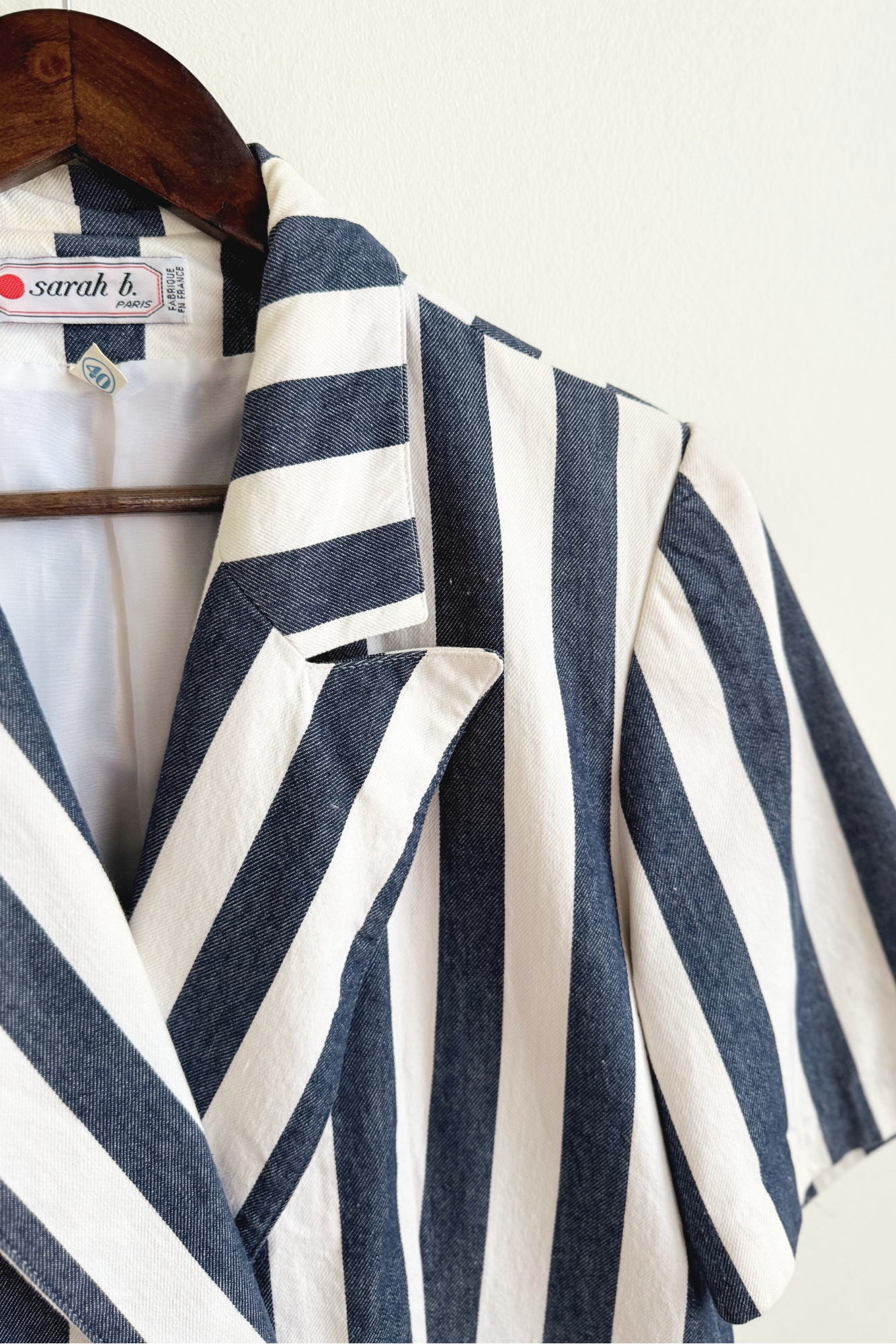 Blue striped jacket