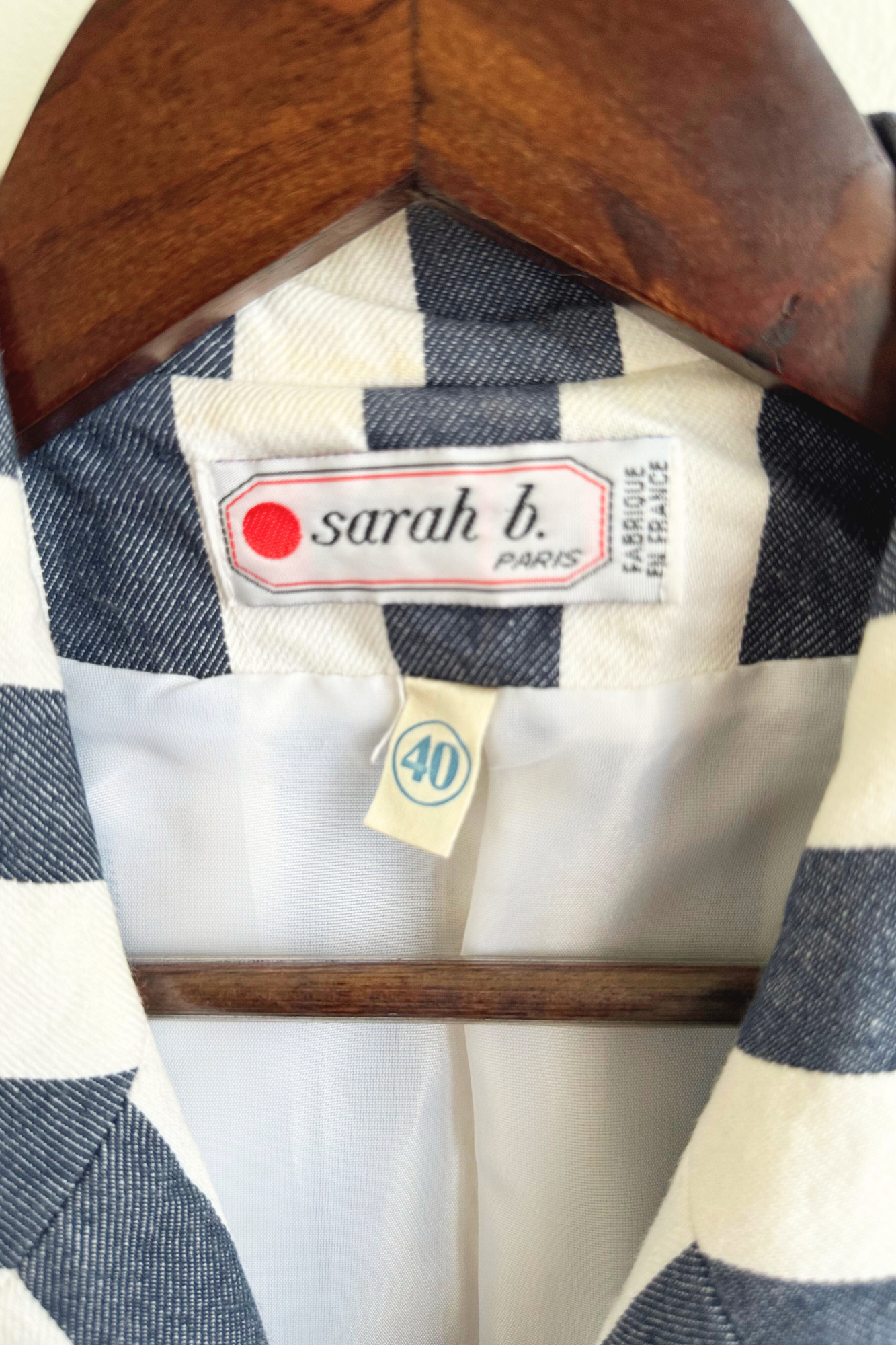 Blue striped jacket