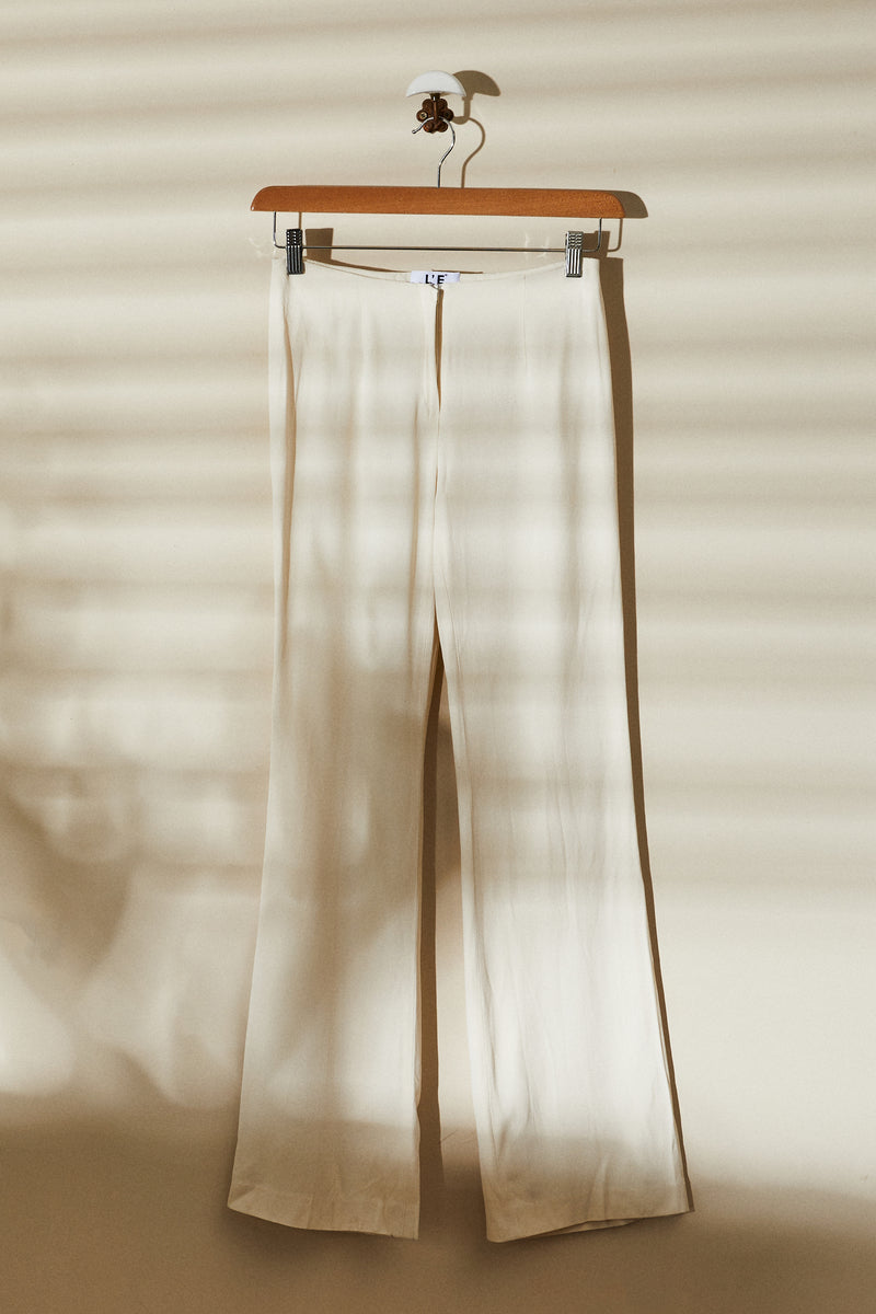 Ecru flared pants