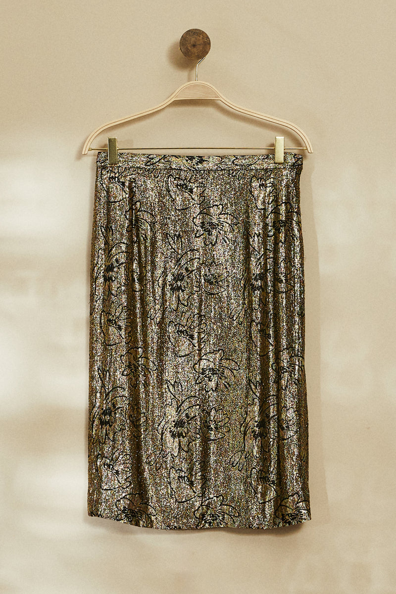 Jupe Crayon Midi Grise H&M Taille M (12) - Occasion Très Bon état, En Polyester