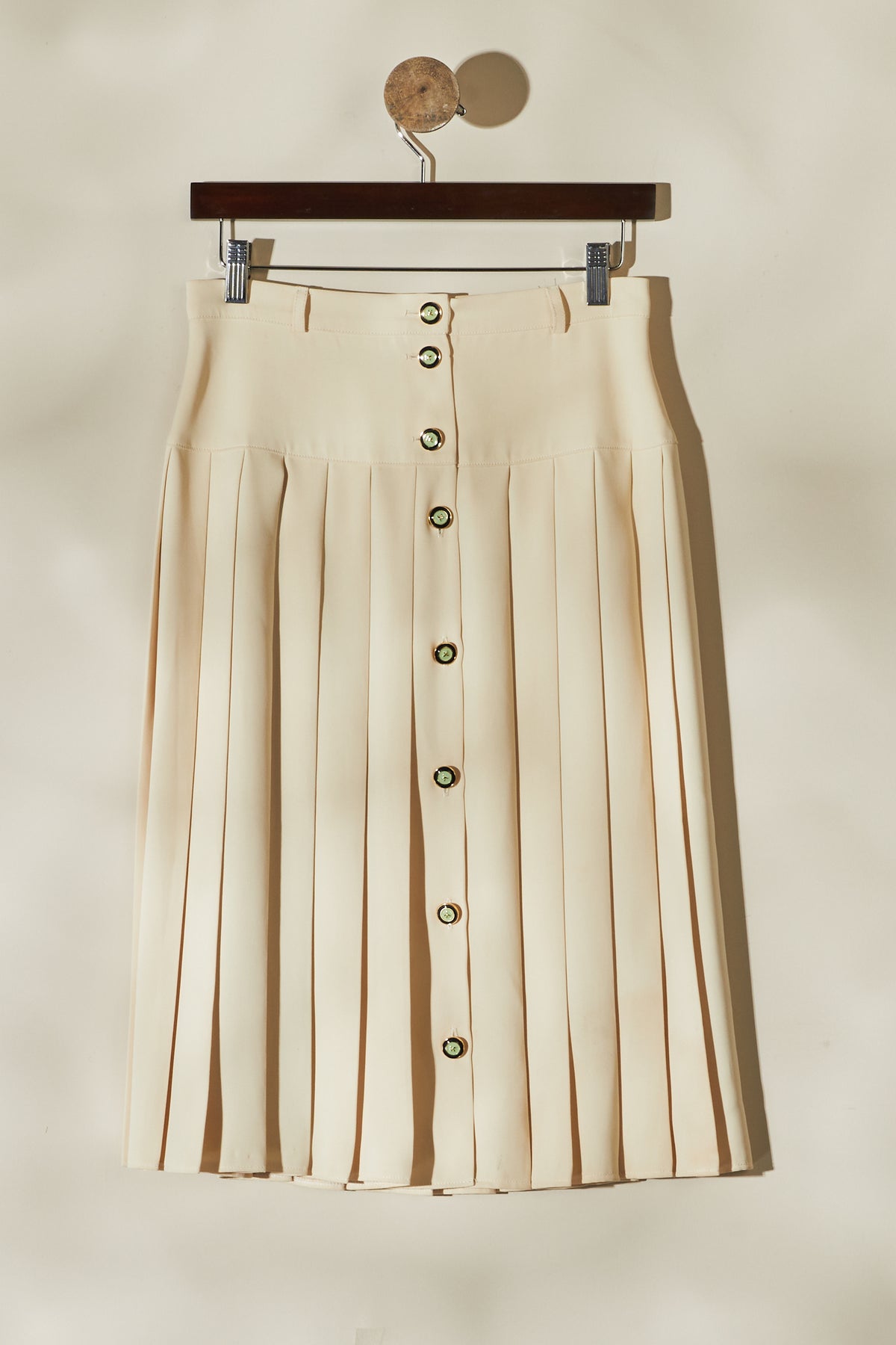 Jupe Plissée Vintage En Polyester Noir Taille 40 - Made In France Années 80