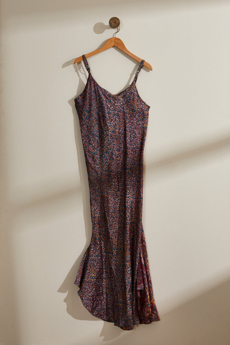 Robe longue en soie