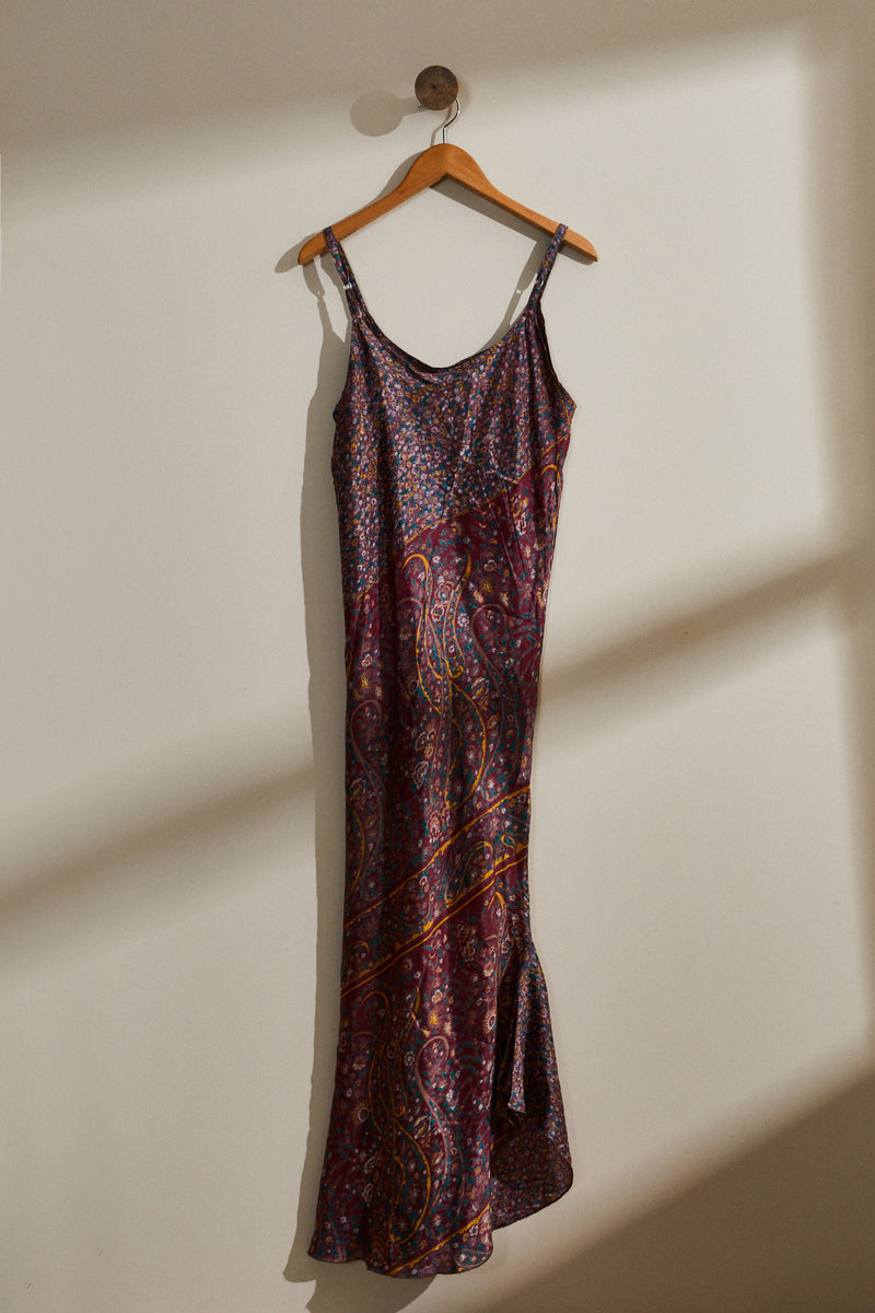 Robe longue en soie