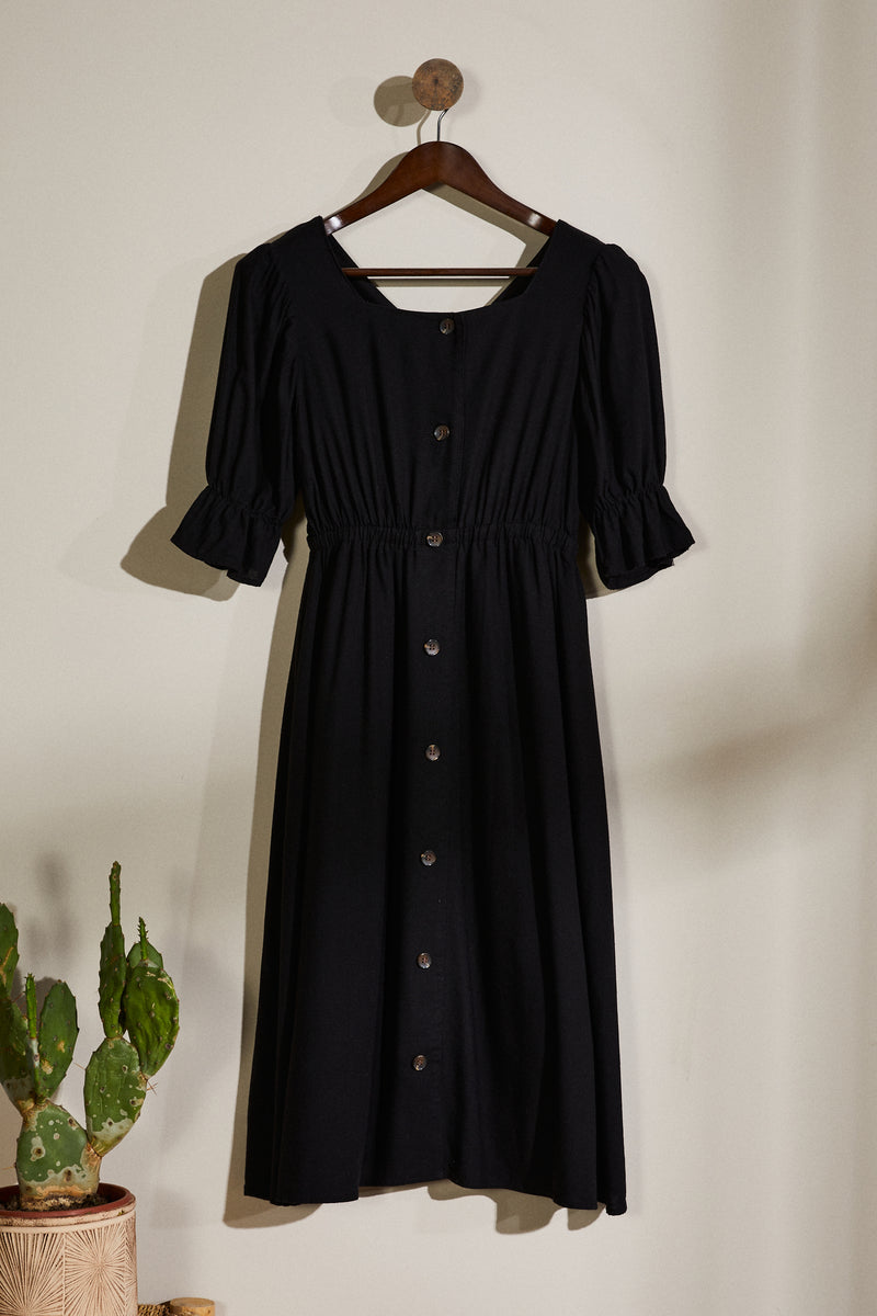 vintage Black midi dress m 90s vintage Black midi dress m 90s