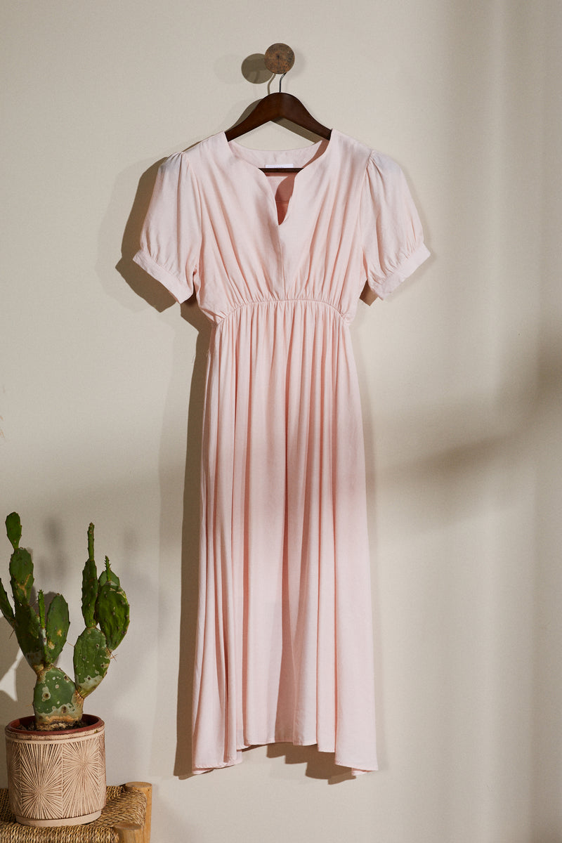 Pink midi dress