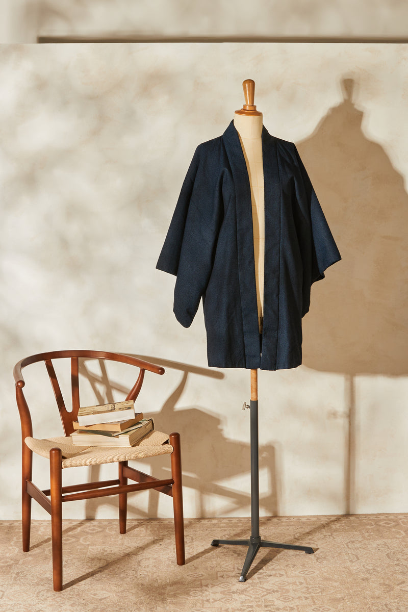 Kimono court épais marine tigre