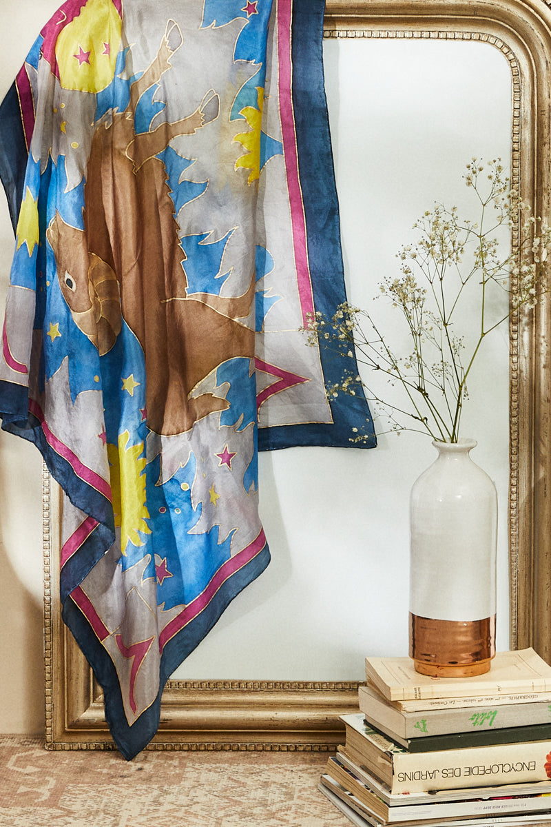 Foulard en soie astro bélier