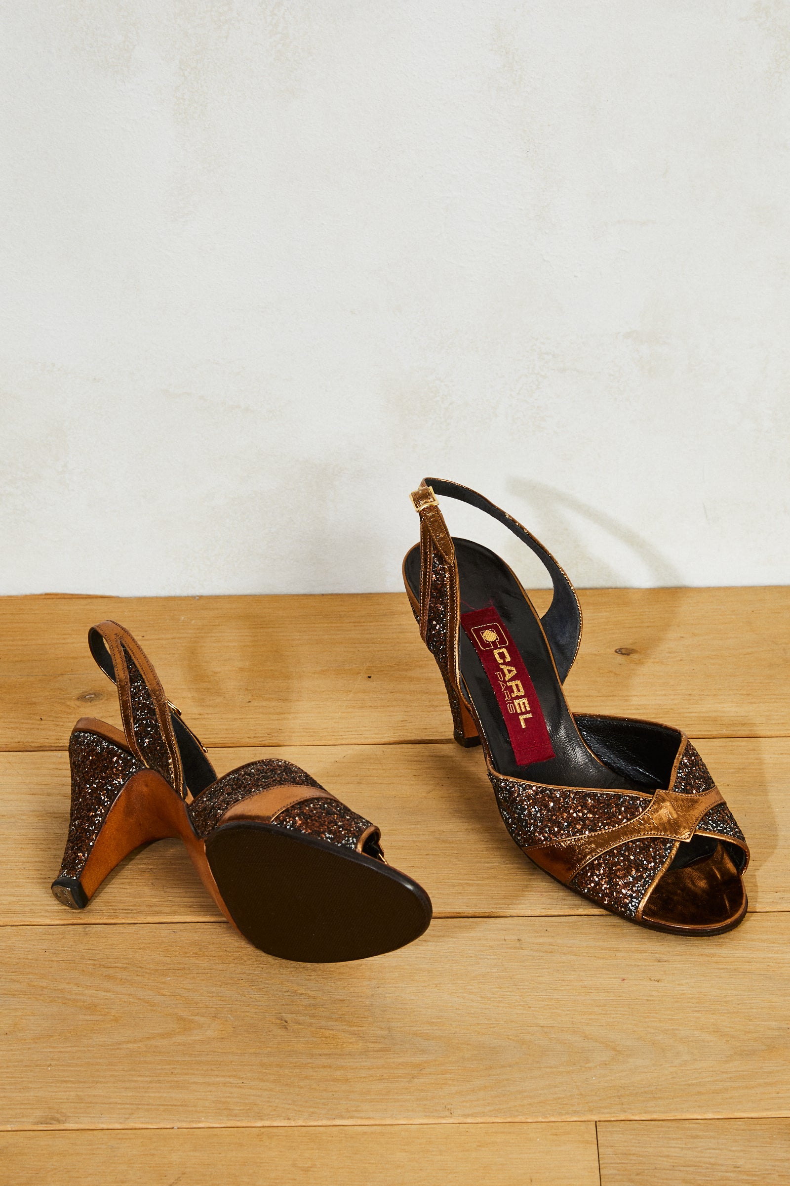 Bronze glitter sandals - Size 38