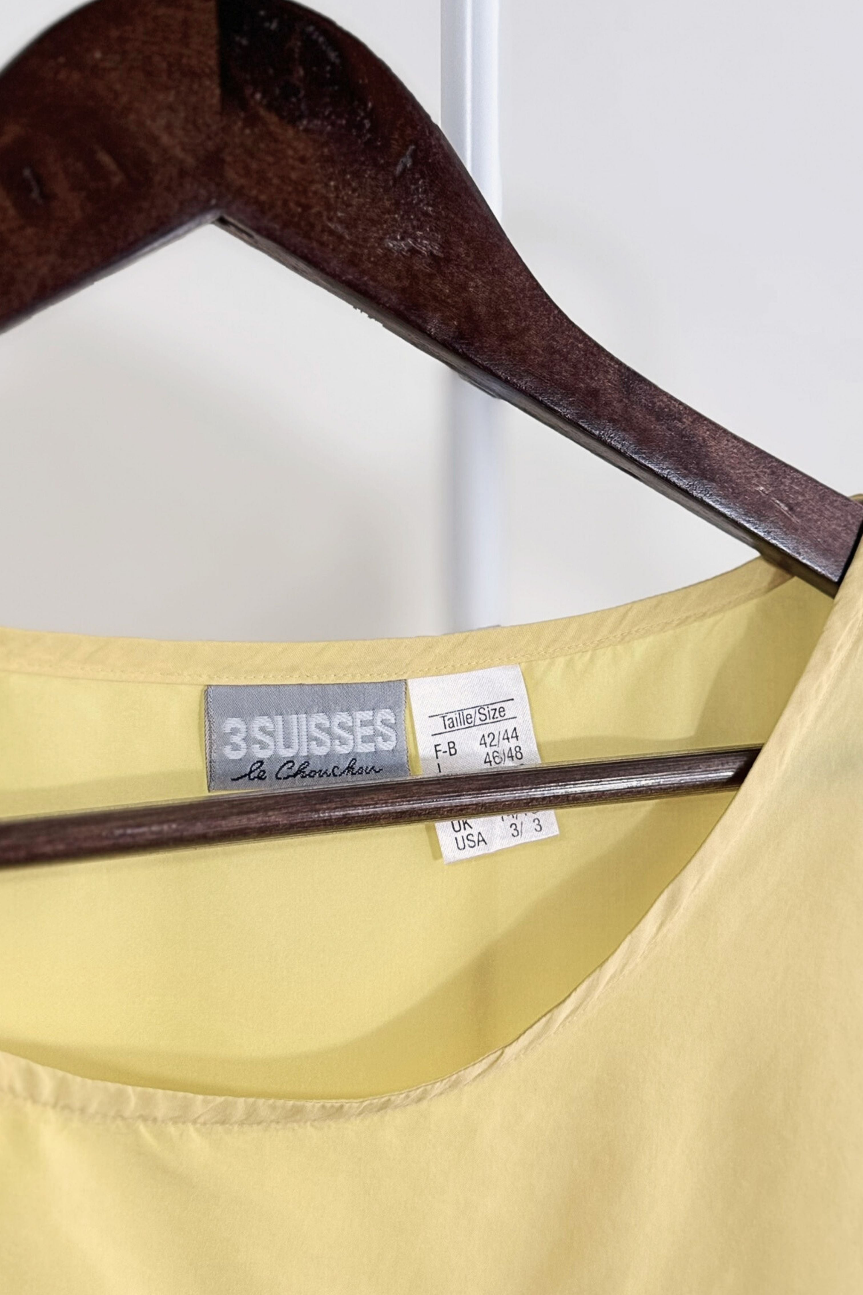 Yellow transparent cropped blouse