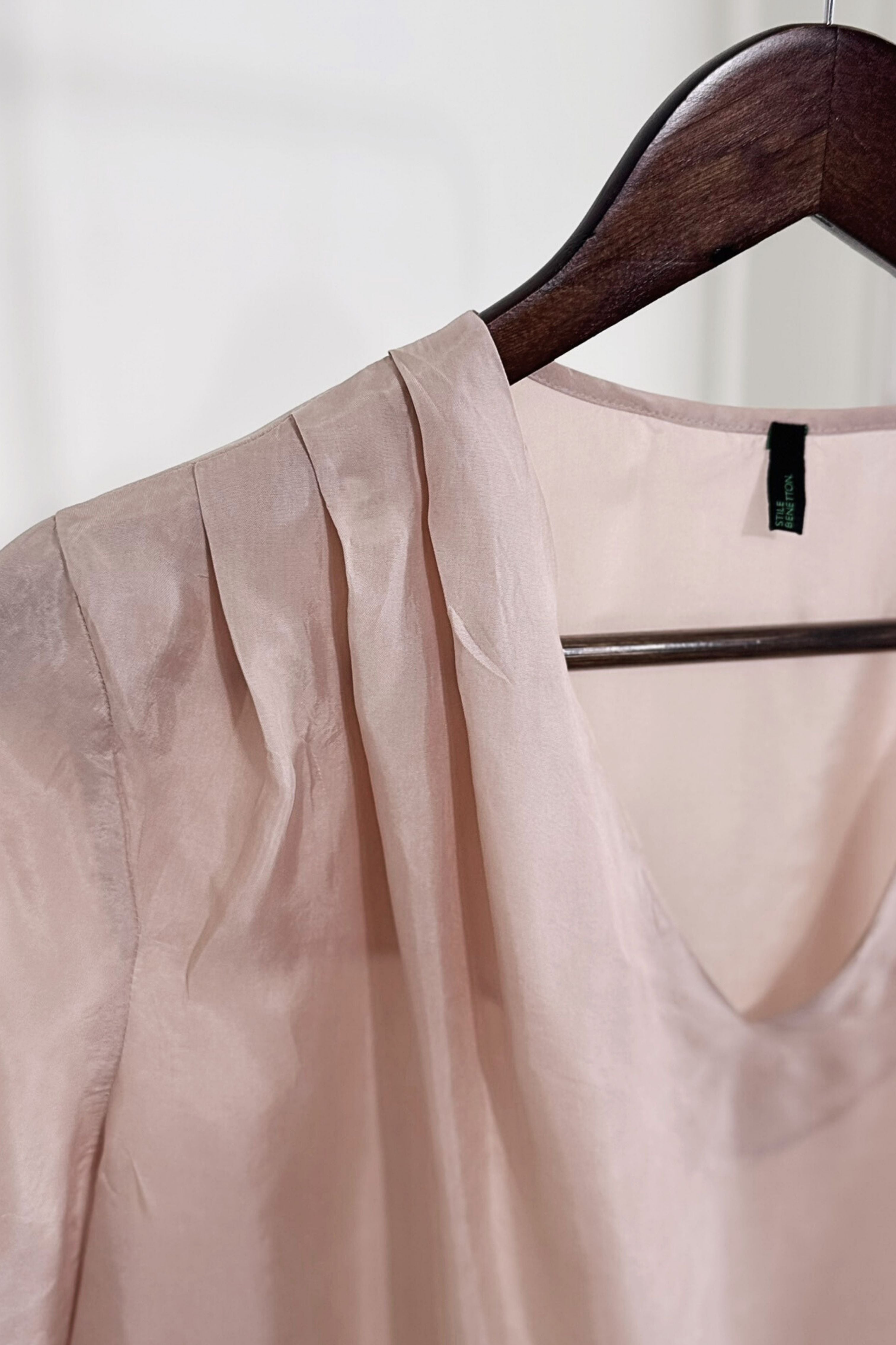 Pink silk blouse