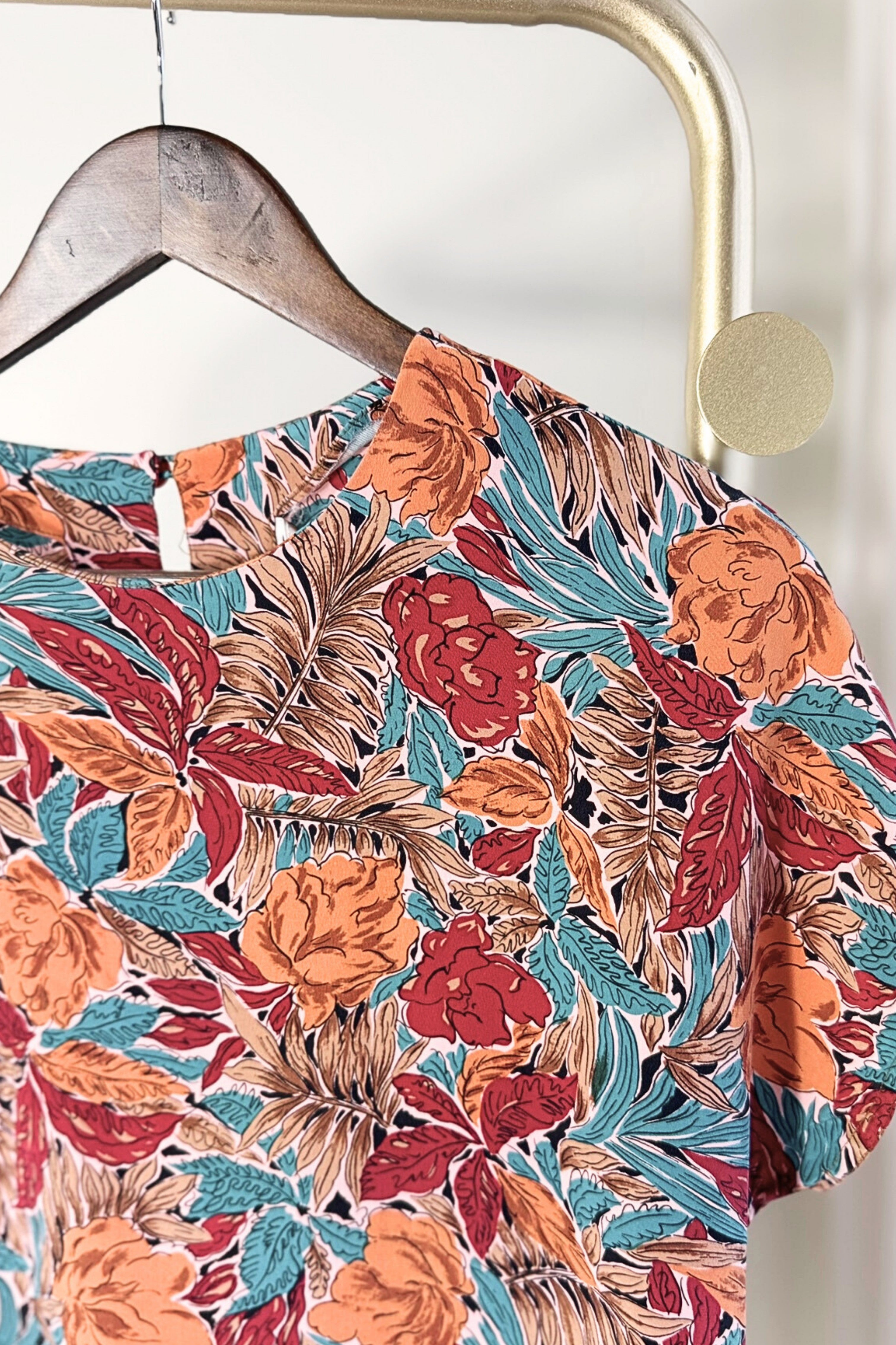 Blue silk blouse