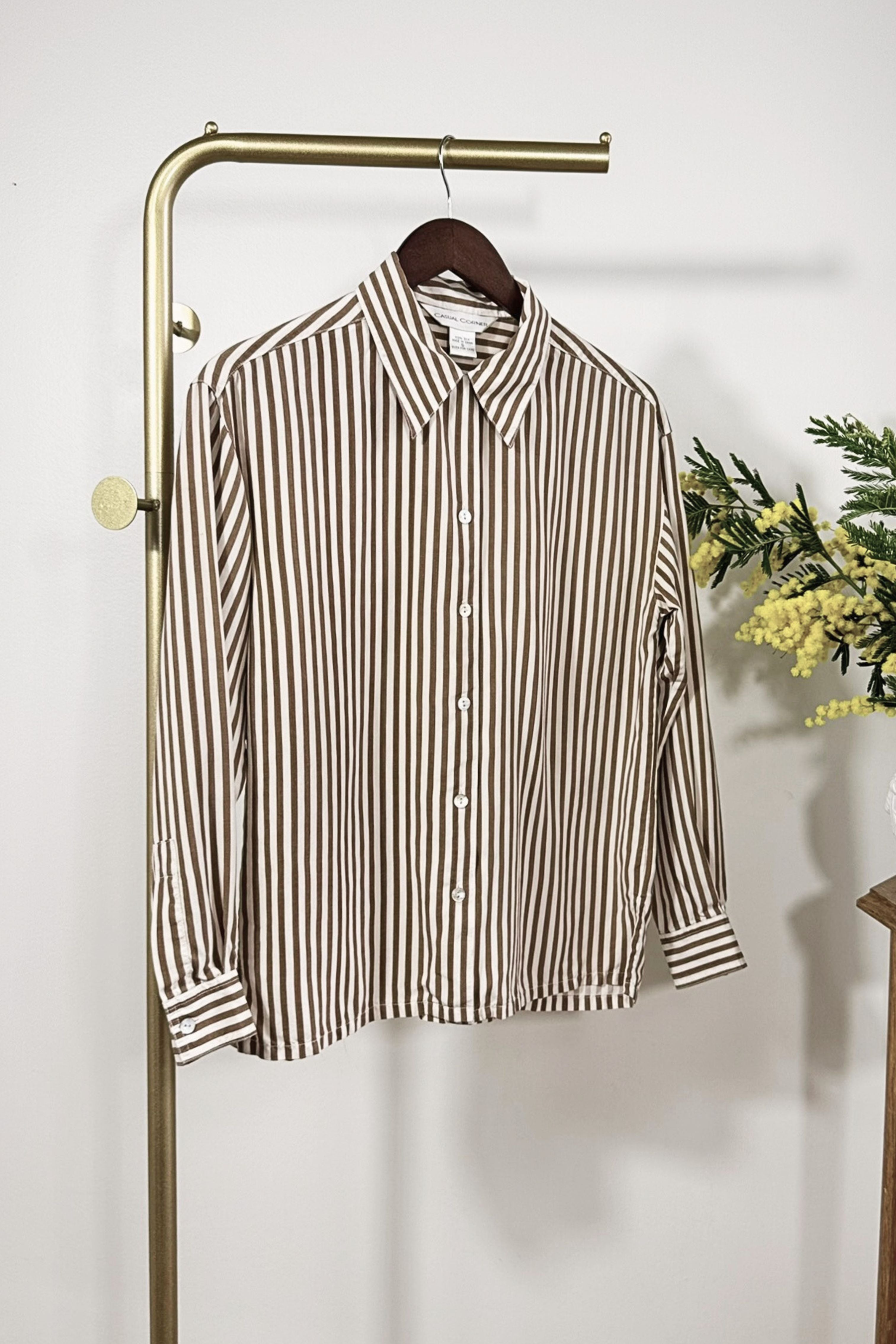 Blue striped silk blouse