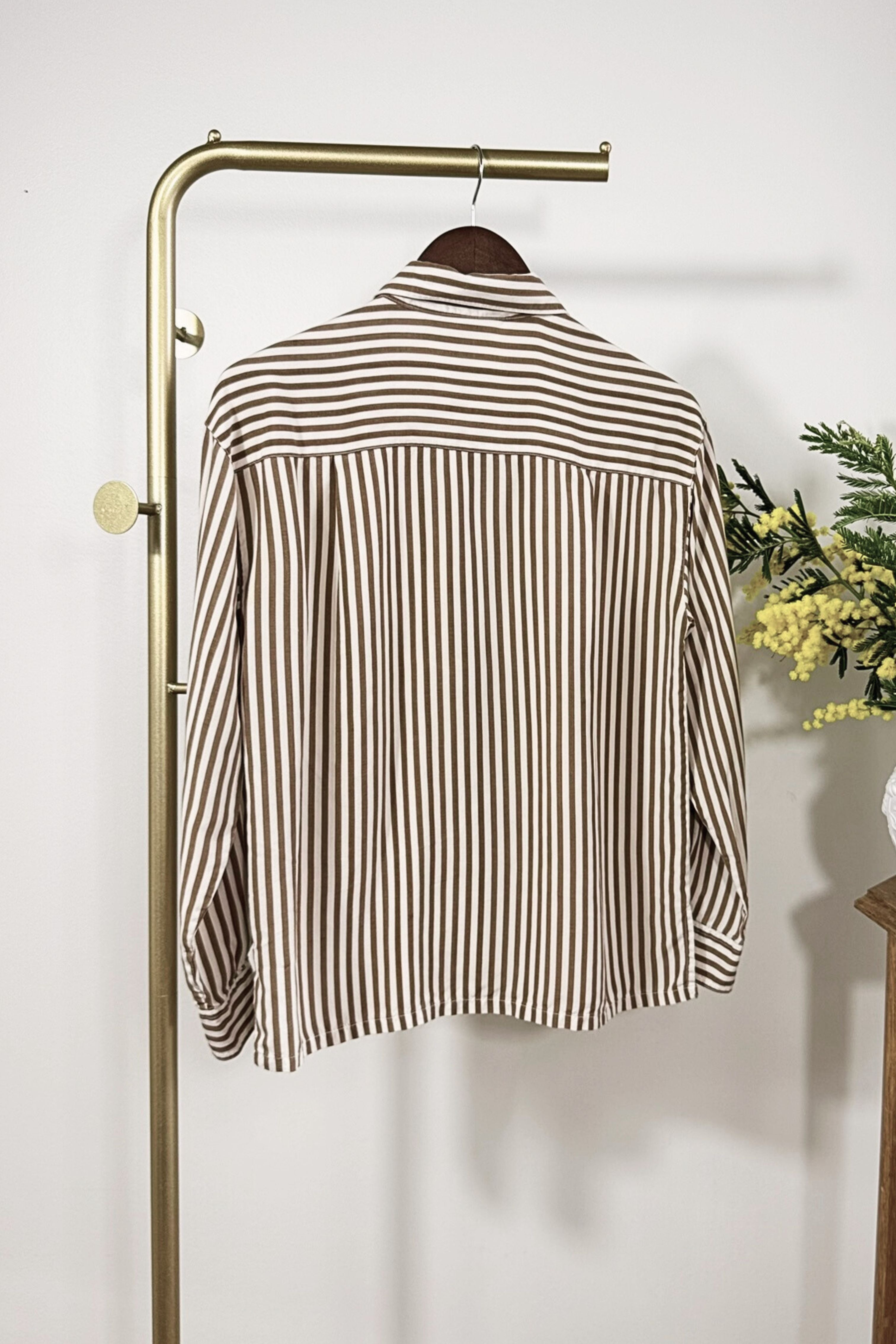 Blue striped silk blouse