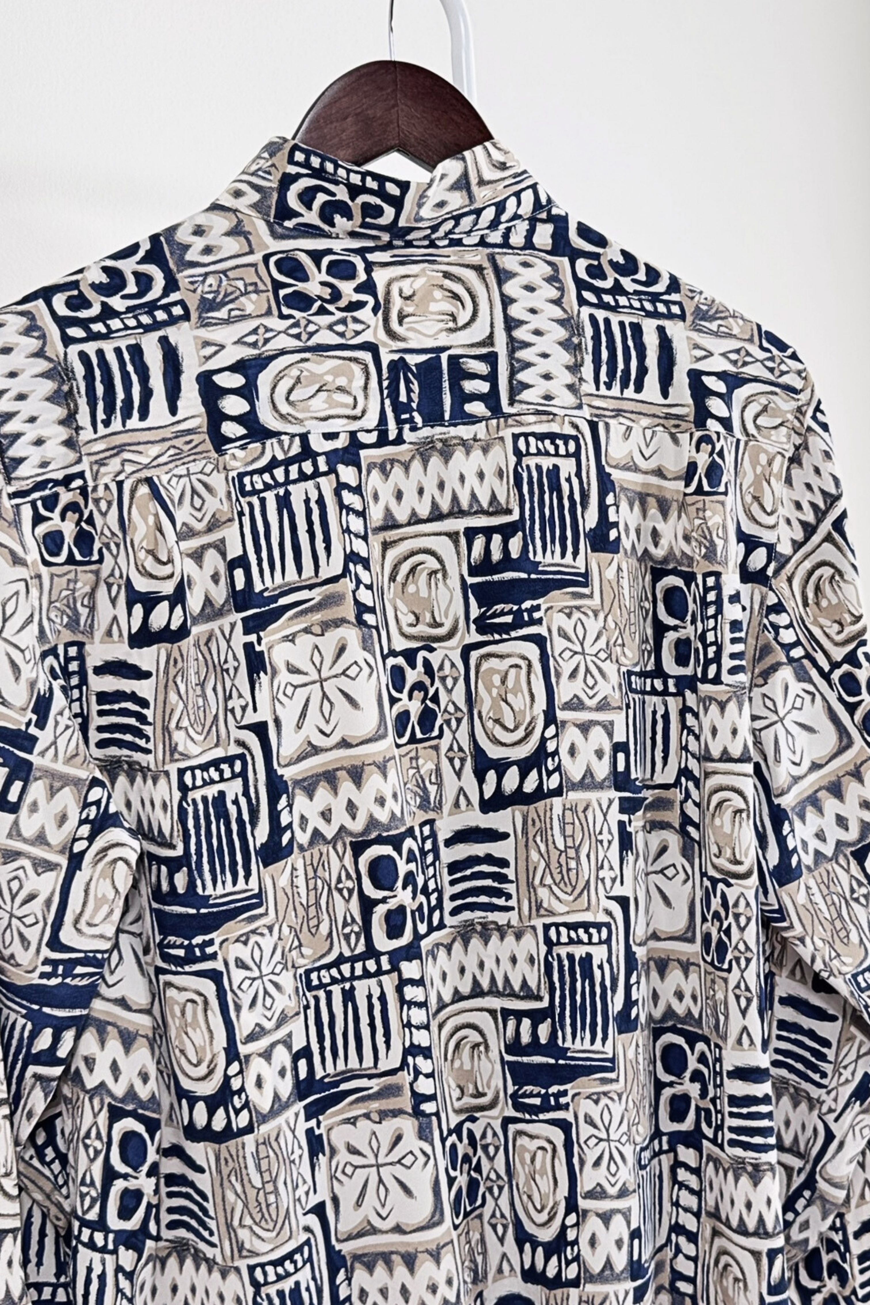Chemisier en soie à motifs 90 marine