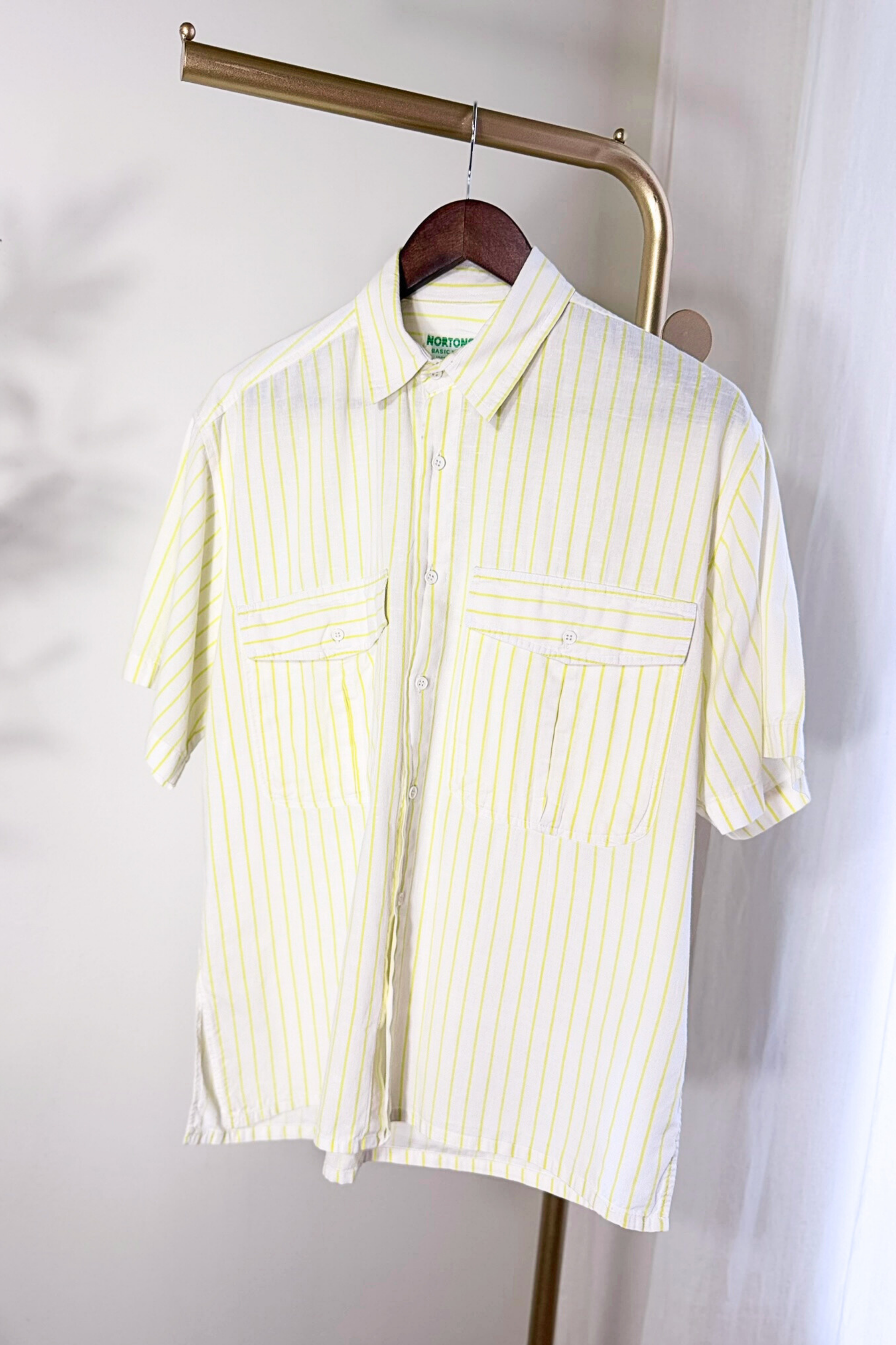 Blue striped silk blouse