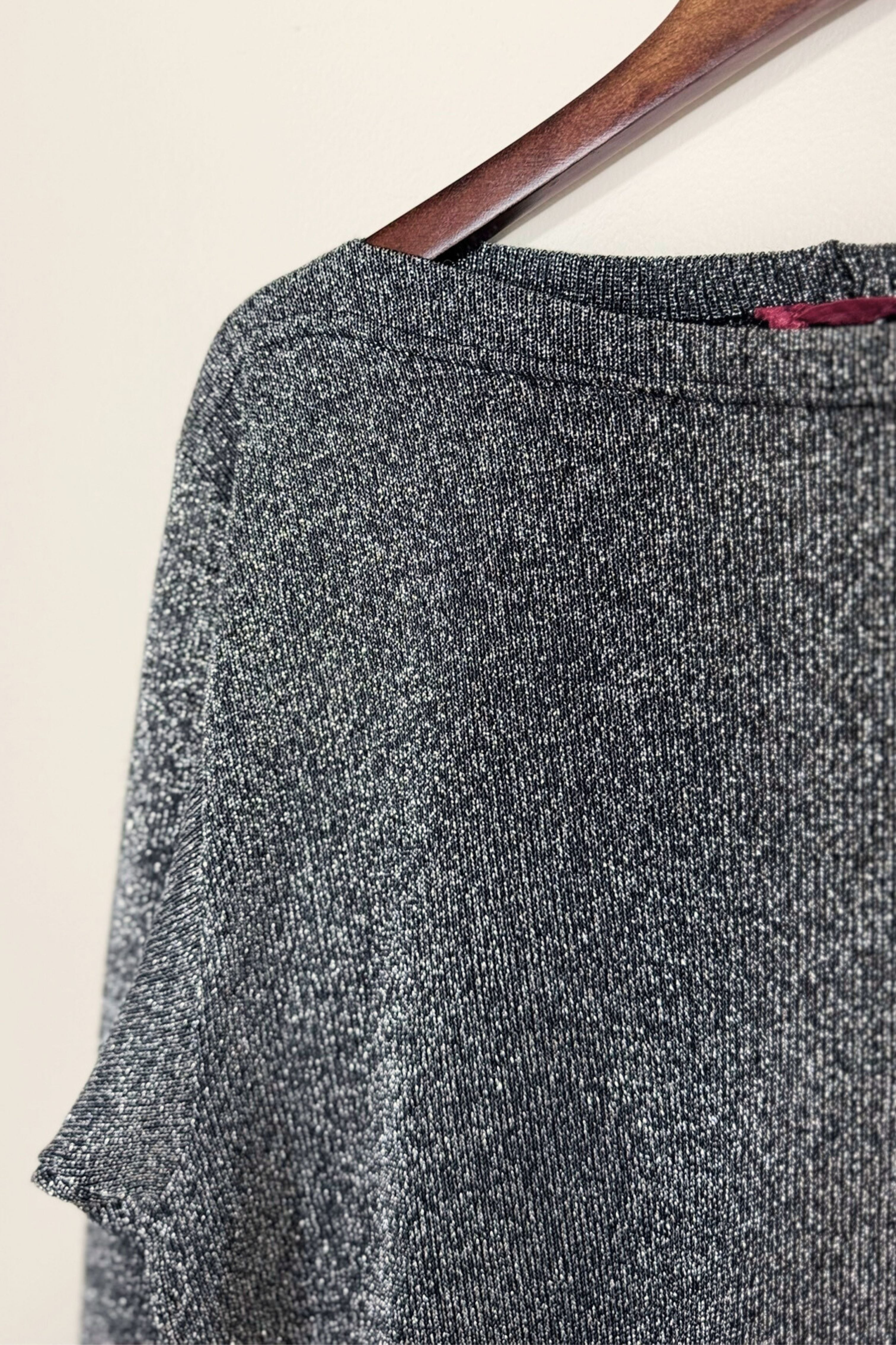 Pull à maille lurex pailleté gris