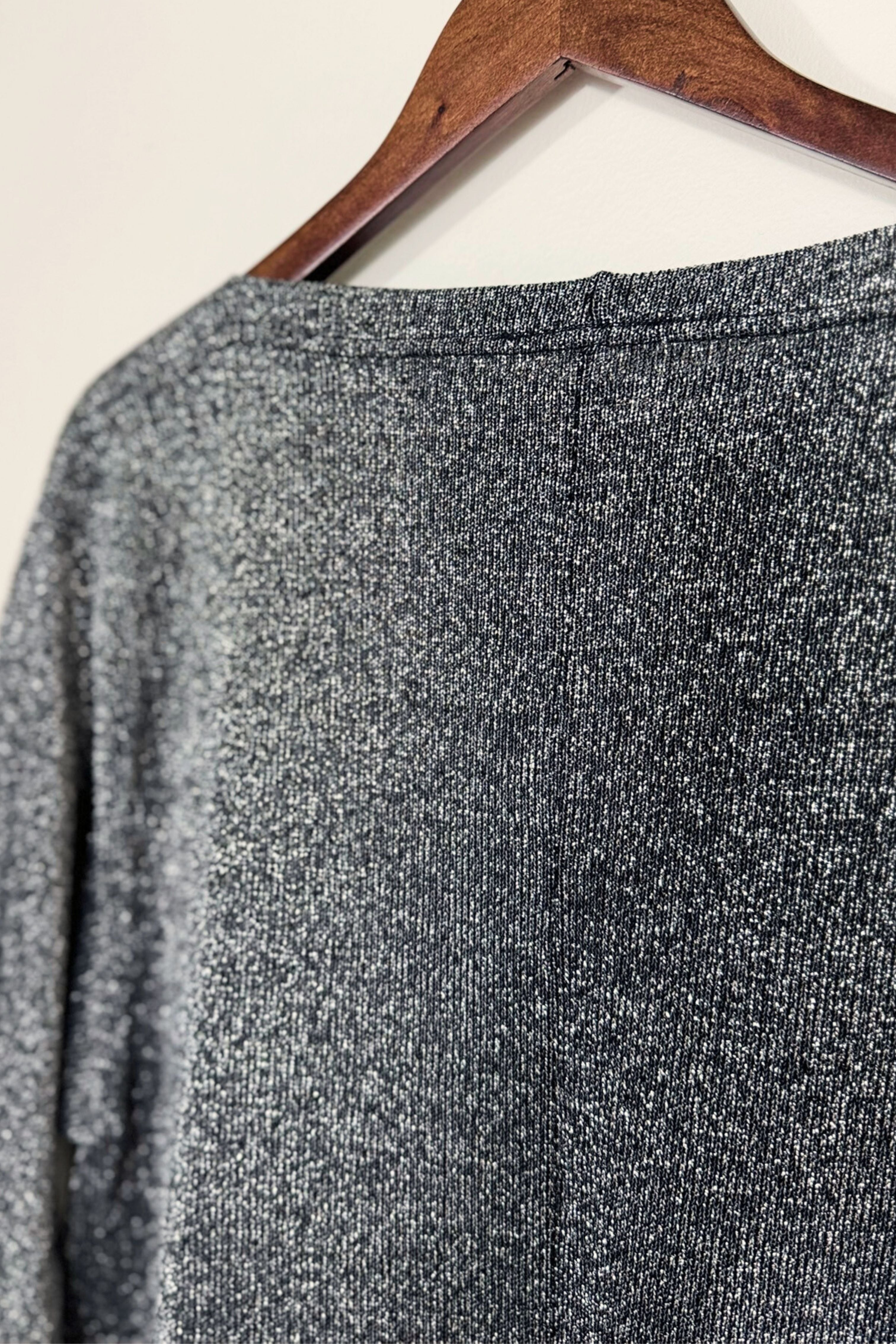 Pull à maille lurex pailleté gris