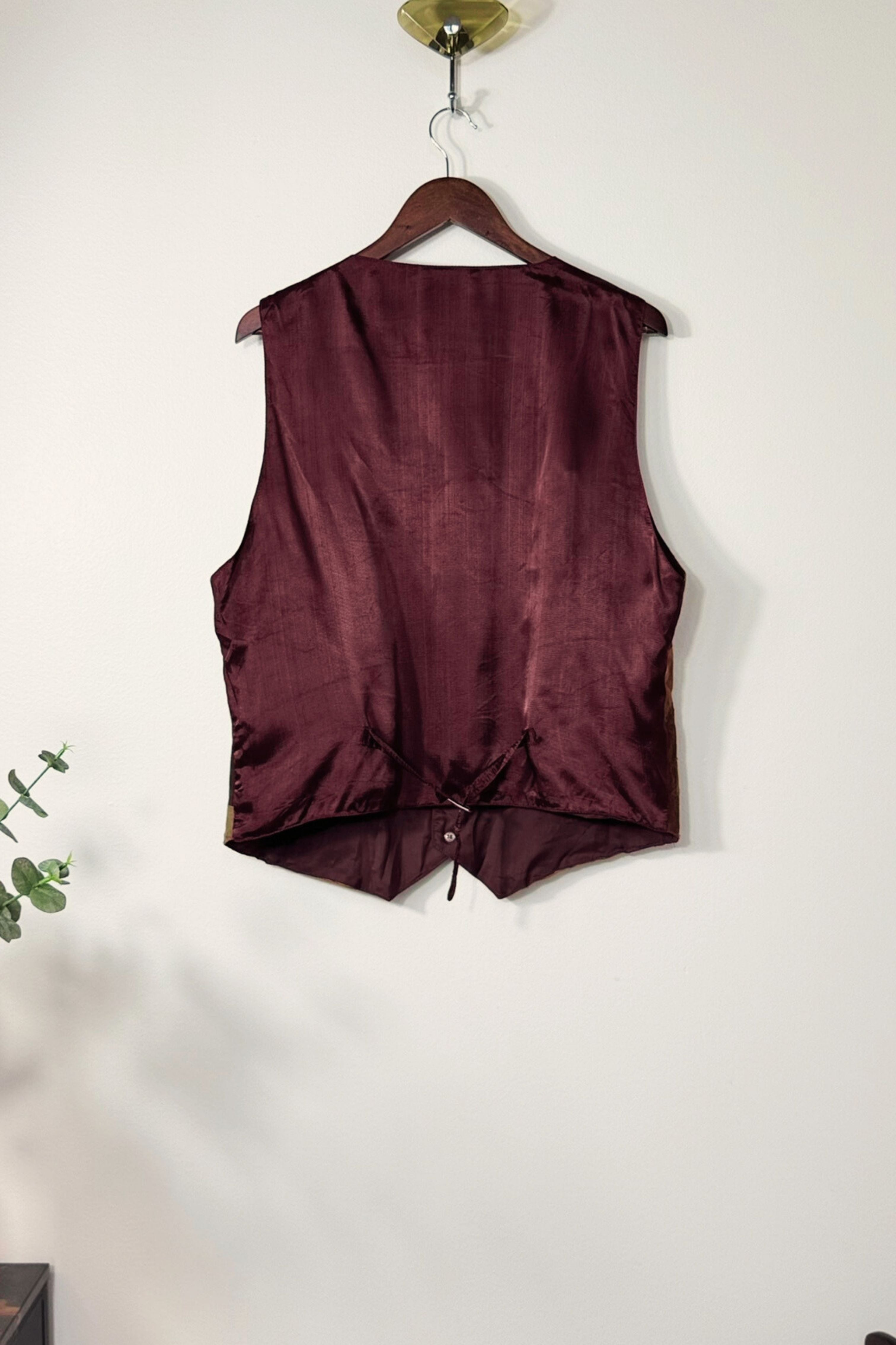 Veston boutonné en daim patchwork marron